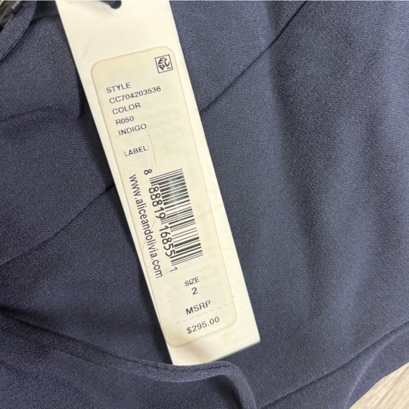 NWT Alice + Olivia By Stacy Bendet Mini Tank Blue Dress Size 2 - Picture 3 of 7